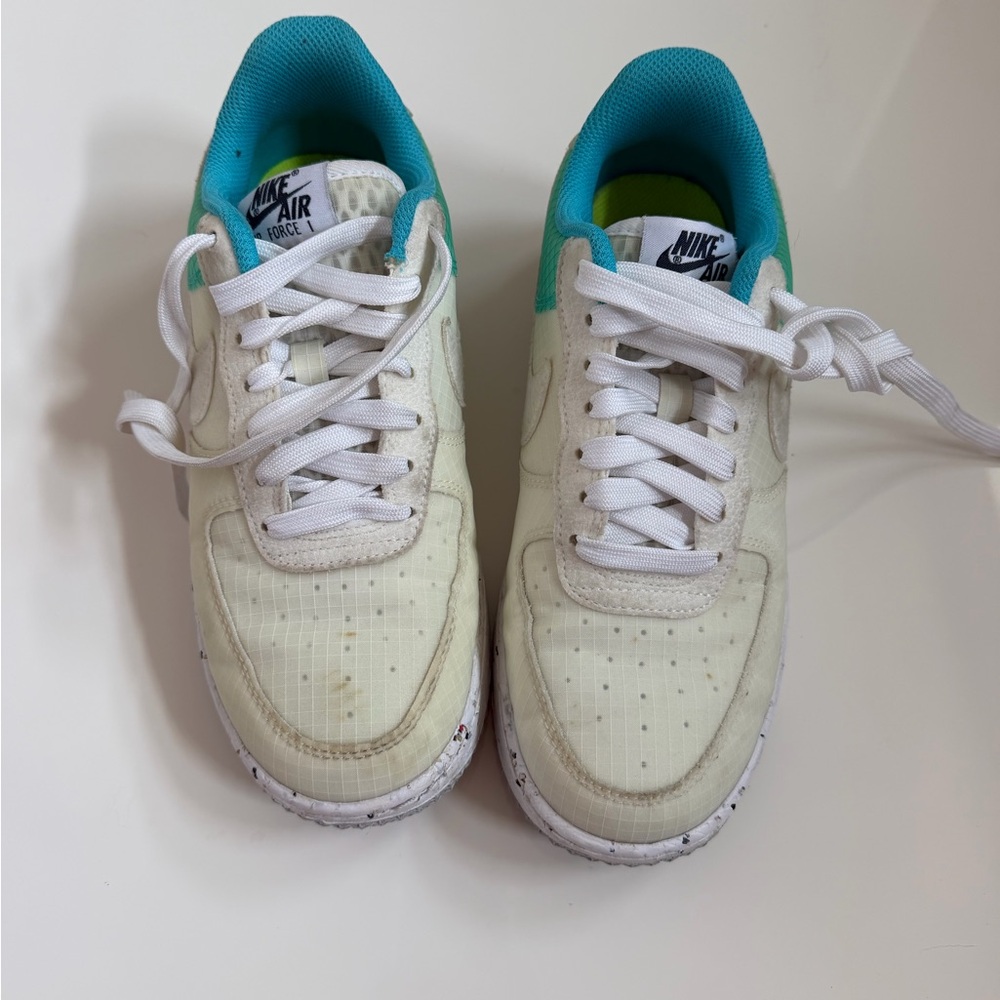Nike Air Force 1 CraterM2Z2 in White and Turquoise